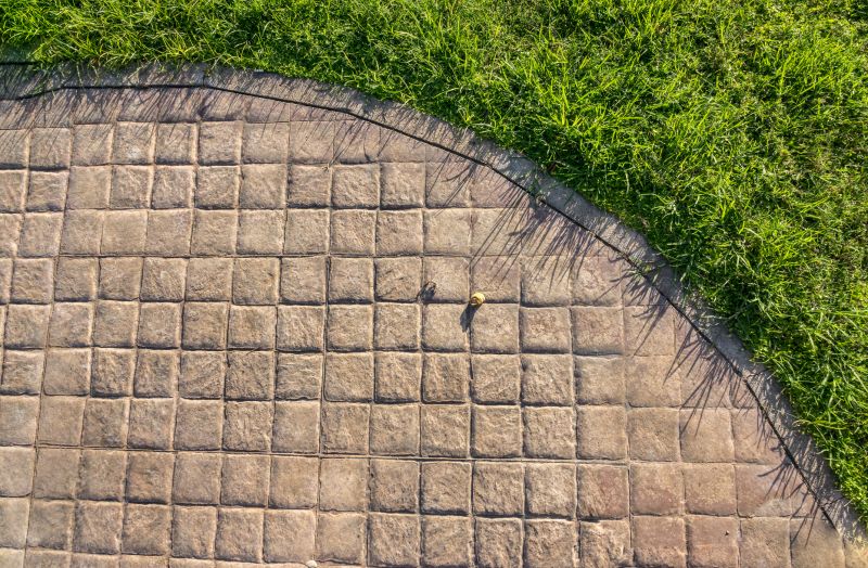 Finished Stamped Concrete Pathway