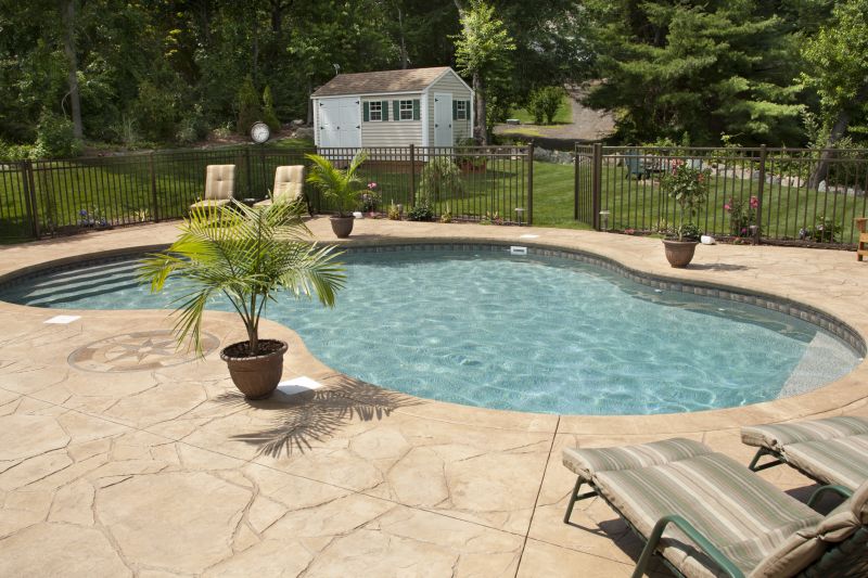 Pool Surround with Textured Finish